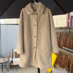 Uniqlo Cream Teddy Jacket